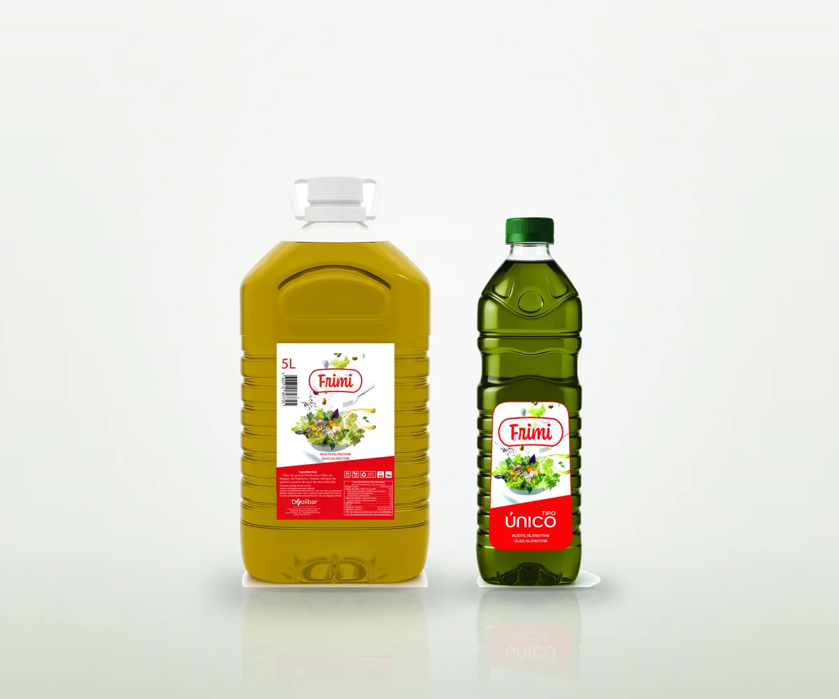 Garrafa e garrafão de óleo alimentar Frimi